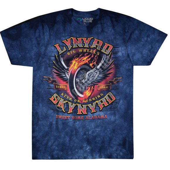 Lynyrd Skynyrd Sweet Home Alabama Liquid Blue Tie Dye rock T-Shirt XL NWT - Picture 2 of 3